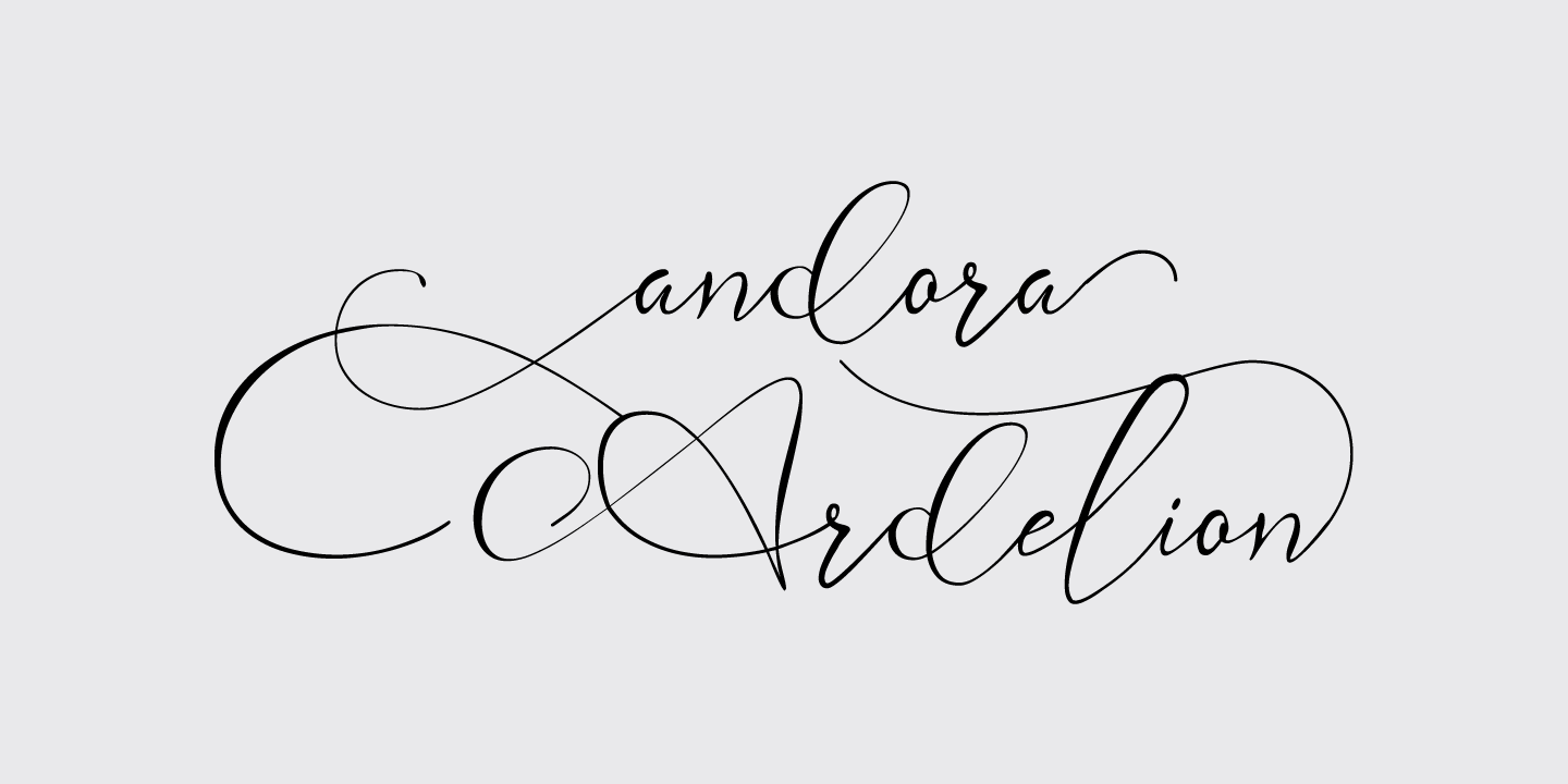 Beispiel einer Andora Ardelion-Schriftart #1